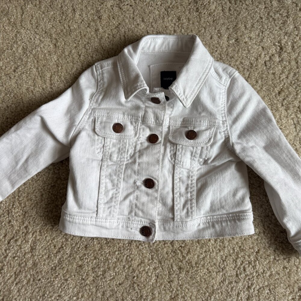Baby Gap White Denim Jean Jacket - 12-18 months